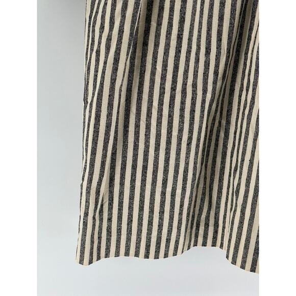 THE HE-RO GROUP Women's Vintage Black-Off White Striped Shirt Dress SZ 12 - Picture 8 of 12